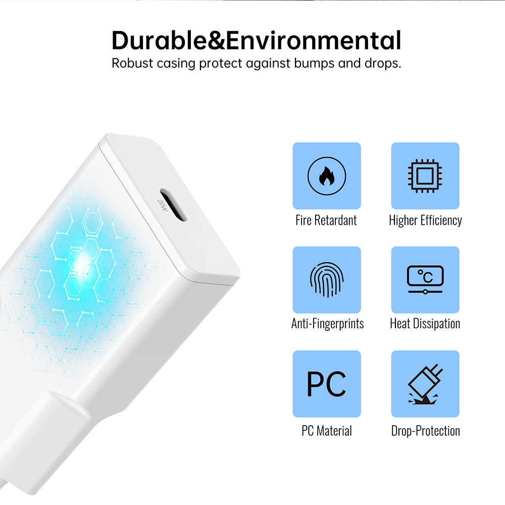 slim phone charger 20W 1C EU KR Plug Micro Slim Phone USB C GaN Charger for Iphone Samsung Xiaomi