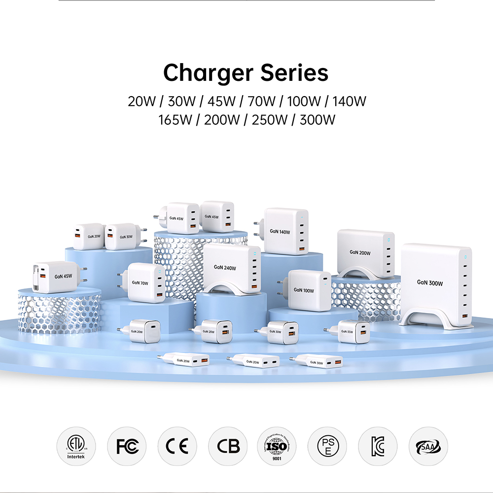 ultra thin iphone charger 30W 1C1A Double USB Wall Slim GaN Ultra Thin Iphone Android Charger