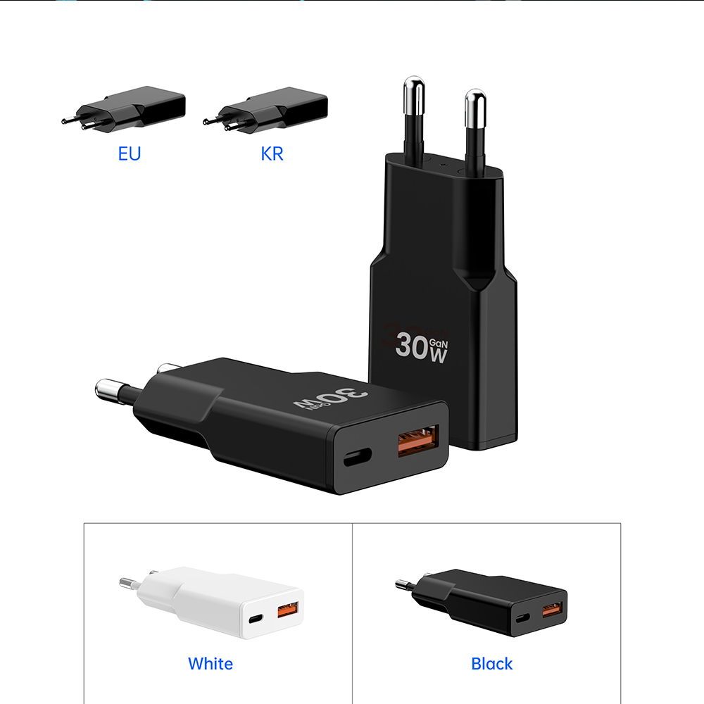 slim gan charger 30W 1C1A Double USB Wall Slim GaN Ultra Thin Iphone Android Charger