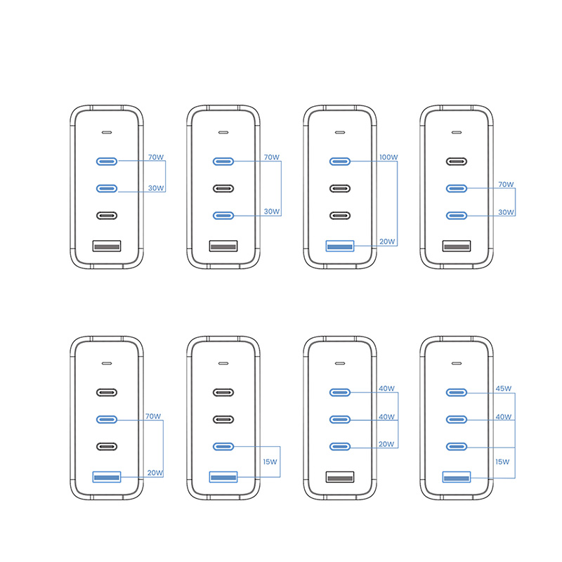 100w charger Custom 100 Watt Mobile Phone Typr-C Charger Quick Charging Factory For IPad Pro Air Samsung